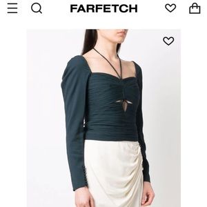 Self-Portrait Crepe Cut-Out Top (size 8)